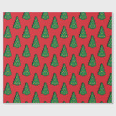 Christmas Tree Brownie Cake Gift Wrapping Paper Cadeaupapier (Vlak)