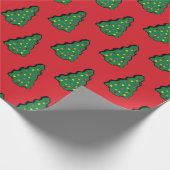 Christmas Tree Brownie Cake Gift Wrapping Paper Cadeaupapier (Hoek)