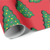 Christmas Tree Brownie Cake Gift Wrapping Paper Cadeaupapier (Rol Hoek)