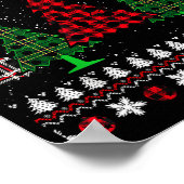 Christmas Tree Buffalo Gingham Plaid  Poster (Hoek)