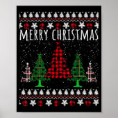 Christmas Tree Buffalo Gingham Plaid  Poster (Voorkant)