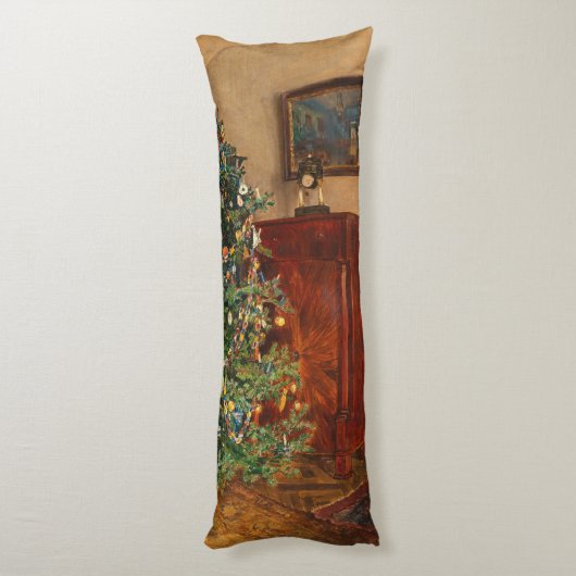 Christmas Tree C Müller Weihnachtsbaum 1914 Lichaamskussen (Achterkant (Verticaal))