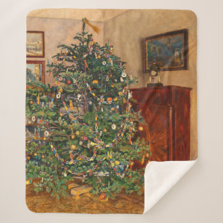 Christmas Tree C Müller Weihnachtsbaum 1914 Sherpa Deken