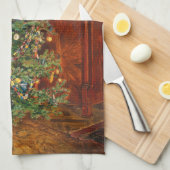 Christmas Tree C Müller Weihnachtsbaum 1914 Theedoek (Quarter Fold)