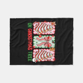 Christmas Tree Cake Funny Quote Oh Christmas Tree  Fleece Deken (Voorkant (Horizontaal))