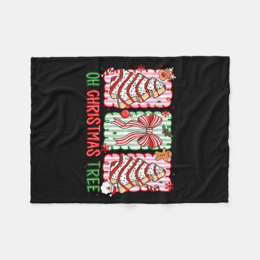 Christmas Tree Cake Funny Quote Oh Christmas Tree  Fleece Deken (Voorkant (Horizontaal))