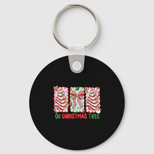 Christmas Tree Cake Funny Quote Oh Christmas Tree Sleutelhanger (Voorkant)