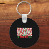 Christmas Tree Cake Funny Quote Oh Christmas Tree Sleutelhanger (Voorkant)