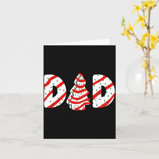 Christmas Tree Cake Matching Family Party Pajama D Kaart (Gele Bloem)