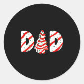 Christmas Tree Cake Matching Family Party Pajama D Ronde Sticker (Voorkant)