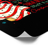 Christmas Tree Cakes Coquette Bow Xmas Pajamas Hol Poster (Hoek)