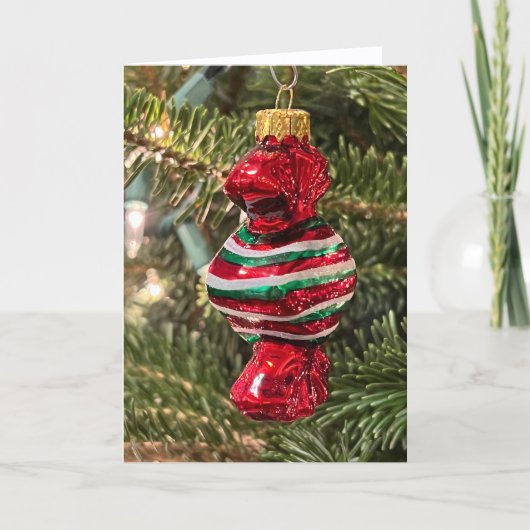 Christmas Tree Candy Ornament Card Bedankkaart (Voorkant)