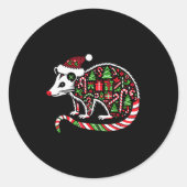 Christmas Tree Candy Ssum Santa Christmas Womens M Ronde Sticker (Voorkant)