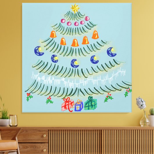 Christmas tree canvas afdruk (Insitu (Woonkamer))