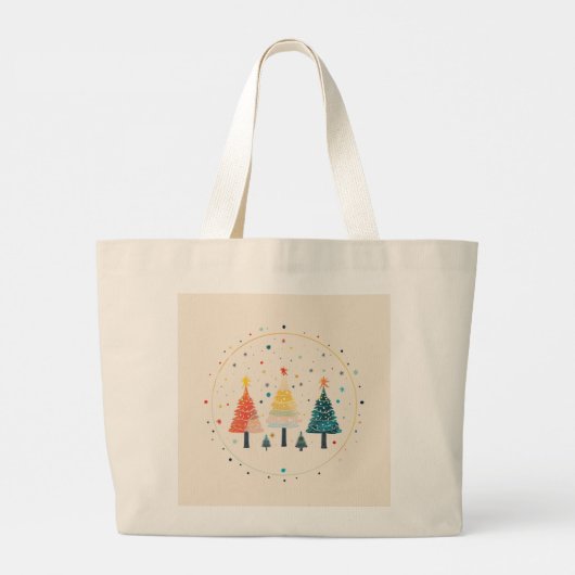 Christmas Tree Canvas tas geïnspireerd door Van Go (Achterkant)