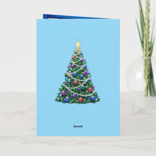 Christmas Tree Card Feestdagen Kaart (Achterkant)