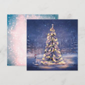 Christmas tree card illustrated by Monika Marzec Notitiekaartje (Voorkant / Achterkant)