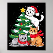 Christmas Tree Cats Xmas  Poster (Voorkant)