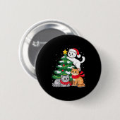 Christmas Tree Cats Xmas  Ronde Button 5,7 Cm (Voorkant /achterkant)