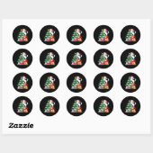 Christmas Tree Cats Xmas  Ronde Sticker (Vel)