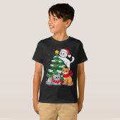 Christmas Tree Cats Xmas T-shirt (Voorkant volledig)