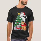 Christmas Tree Cats Xmas  T-shirt (Voorkant)
