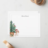 Christmas Tree Cavalier King Charles Spaniel Notitiekaartje (Voorkant / Achterkant in situ)