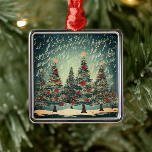 Christmas Tree Celebration Metalen Ornament (Boom)