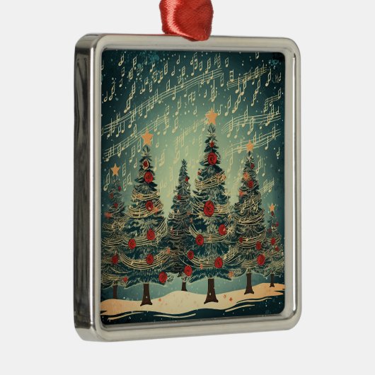 Christmas Tree Celebration Metalen Ornament (Rechts)