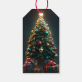 Christmas Tree Christmas Holiday Gift Label Cadeaulabel (Voorkant)