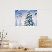 Christmas Tree Christmas Holiday Poster (Keuken)