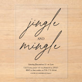 "Christmas Tree Christmas Party | Festive Holiday Acryl Uitnodigingen (Voorkant)