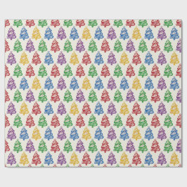 Christmas Tree Colourful Xmas Cadeaupapier