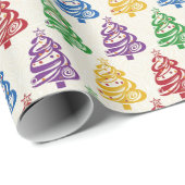 Christmas Tree Colourful Xmas Cadeaupapier (Rol Hoek)