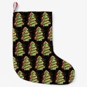 Christmas Tree Cookie Brushstroke Splatter Preppy Kleine Kerstsok (Voorkant)