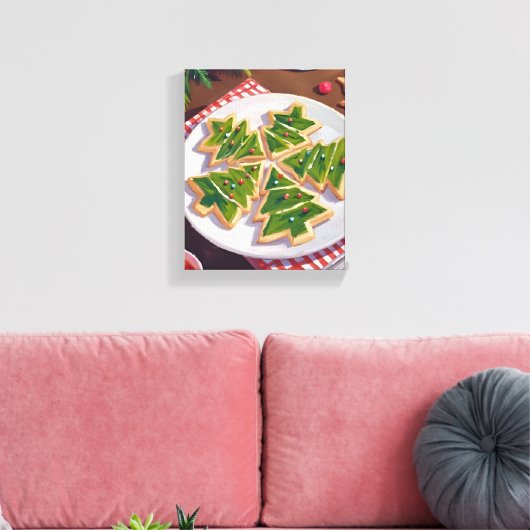 Christmas Tree Cookies Canvas Afdruk (Insitu (Woonkamer))