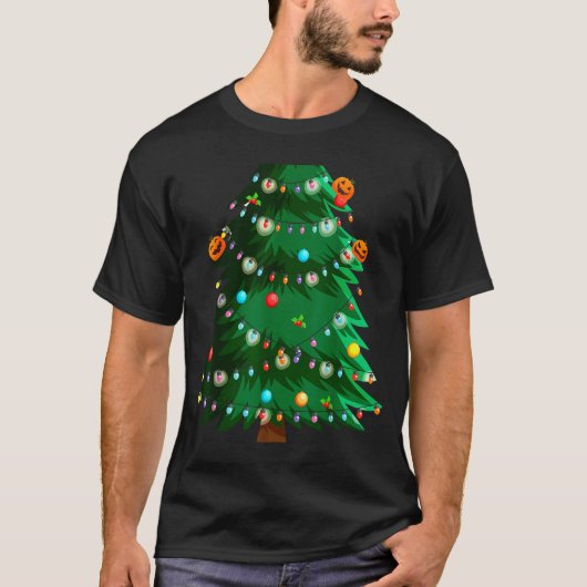 Christmas Tree Costume Idea For Adults &amp; Chris T-shirt (Voorkant)