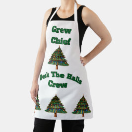 Christmas Tree Deck the Halls Crew Chief Schort