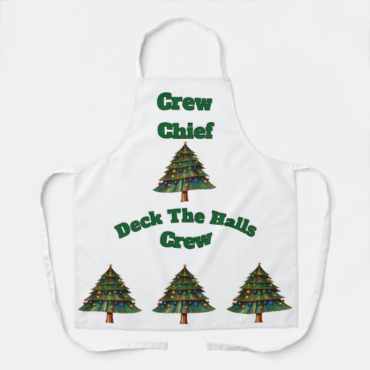 Christmas Tree Deck the Halls Crew Chief Schort (Voorkant)
