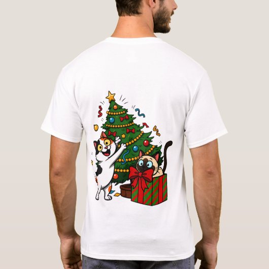 Christmas Tree Decorating T-shirt (Achterkant)