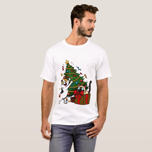 Christmas Tree Decorating T-shirt (Voorkant volledig)