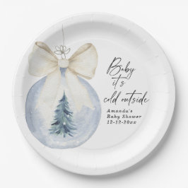 Christmas tree decoration with bow Baby shower Papieren Bordje