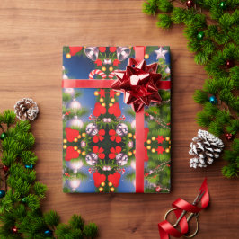 Christmas Tree Design Glossy Gift Wrapping Paper Cadeaupapier