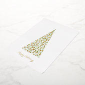 Christmas Tree Dots Folie Feestdagenkaart (Gedraaid)