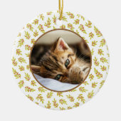 Christmas Tree Editable Pet Photo Decoration Keramisch Ornament (Voorkant)