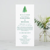 Christmas Tree | Elegant Wedding Holiday Ceremony Menu (Staand voorkant)