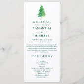 Christmas Tree | Elegant Wedding Holiday Ceremony Menu (Voorkant)