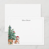 Christmas Tree English Bulldog Holiday Notitiekaartje (Voorkant / Achterkant)