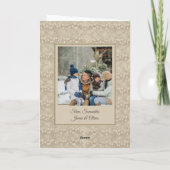 Christmas Tree Family Photo Greeting Card Kaart (Achterkant)