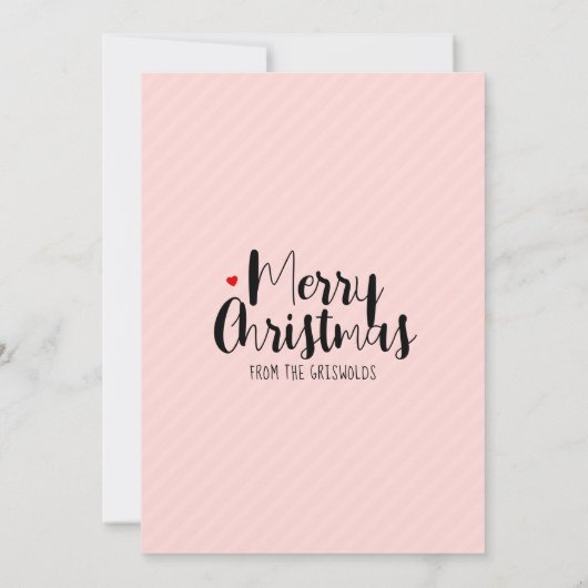 Christmas Tree Faux Embossed Distressed Chic Pink Feestdagenkaart (Achterkant)